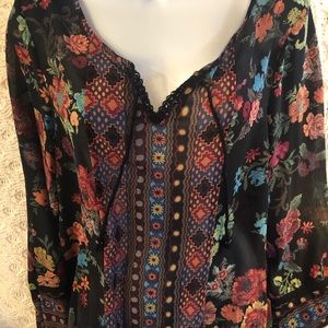 AMERICAN RAG boho flowy sleeve sheer blouse/ tunic
